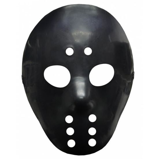 Masque de hockey sur glace Jason noir - GEHE - Costume Halloween Vendredi 13