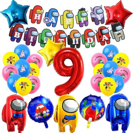 Kit Décoration Fête Among Us - Sacs à Goodies Et Fournitures Pour Anniversaire Enfants