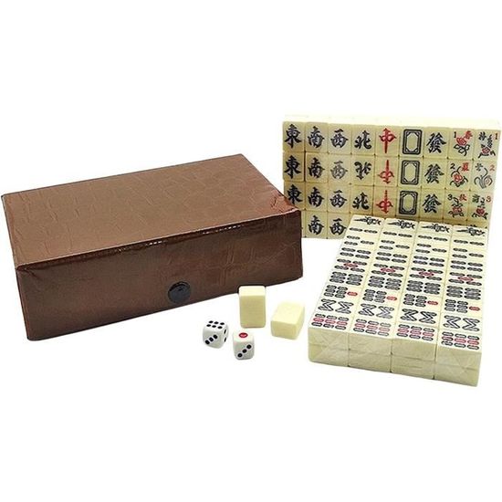 Ancien Jeu De Mahjong Manhattan En Bambou - Carreaux Chinois, Vers 1900, Pré-1950