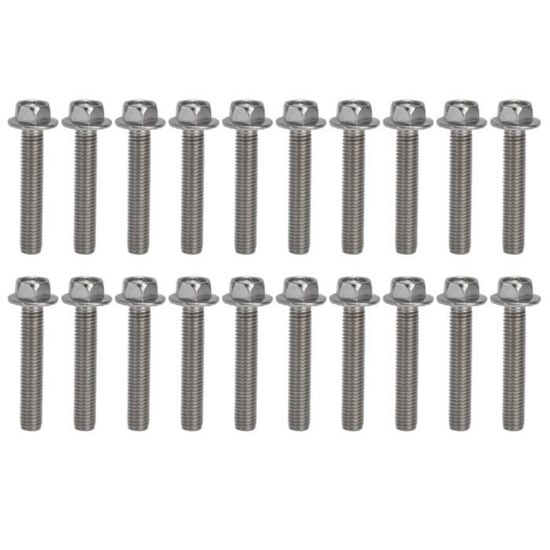 sourcing map M10x50mm Vis Bride Hexagonale Dentelé Boulons 10.9 Grade Carbone Acier 5pcs