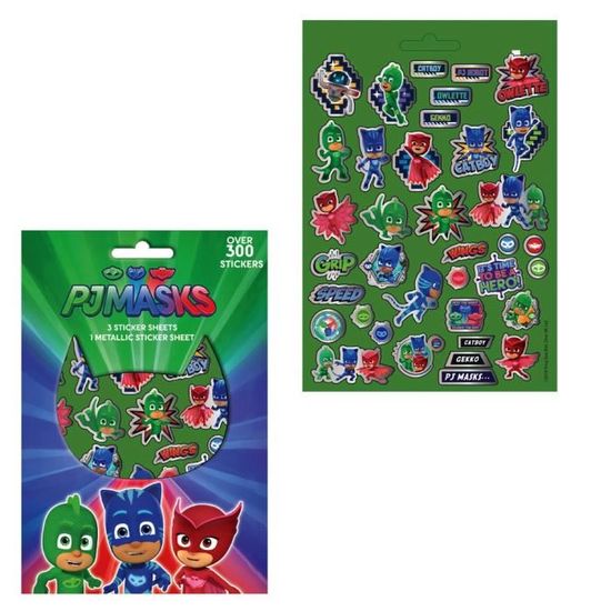 Autocollants PJ Masks Disney enfant - GUIZMAX - Carnet de 300 stickers pour scrapbooking et bricolage