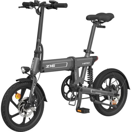 HIMO Z16 16 pouces pliant assistance électrique vélo cyclomoteur E-Bike gamme 80KM 10AH-Gris