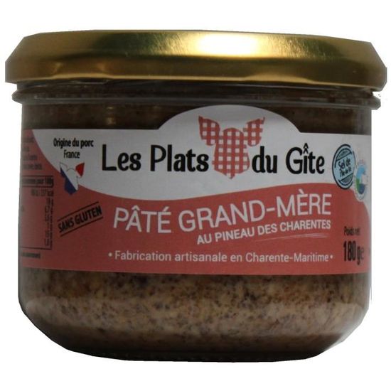 LES PLATS DU GITE Pâté GrandMère au Pineau des Charentes 180 g
