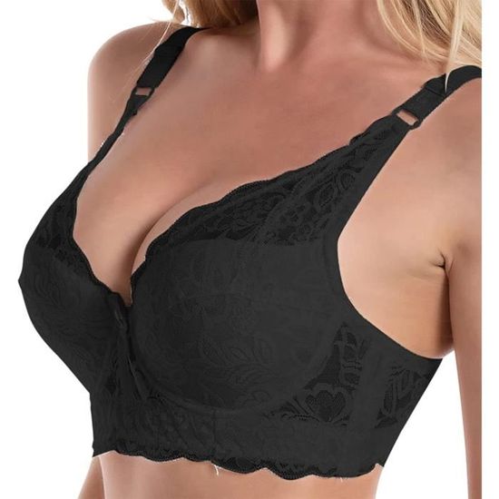 Ansenesna Soutien Gorge Sans Armature Femme Push Up,Grande Taille Coton