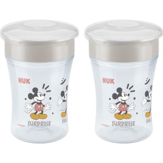 Tasses d'apprentissage NUK - Lot de 2 - Magic Cup 360 Mickey - 230ml - 8M+