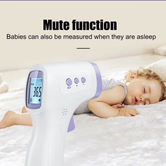 Thermomètre Frontal Sans Contact Numérique - Pour Bébé Et Adulte - Mesure En 1 Sec, Alarme Fièvre, écran LCD - Rechargeable USB