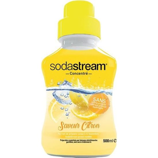 Concentré citron original - SODASTREAM - 500 ml - Sans aspartame ni colorant artificiel
