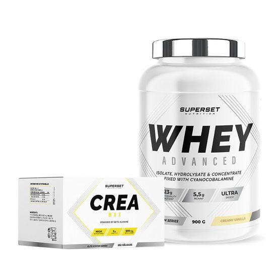 Programme Prise de Muscle Sec - Avancé | Whey Protéine | Créatine | Superset Nutrition