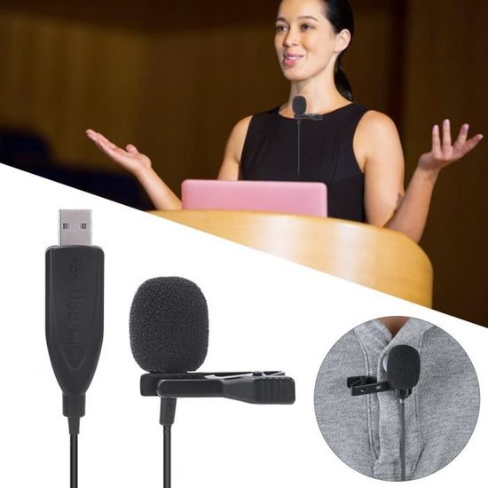 VBESTLIFE Microphone Cravate Filaire 3,5 Mm, Clip à Condensateur  Omnidirectionnel Portable sur Micro-Cravate avec Adaptateur 6,5 Mm,  Compatible avec