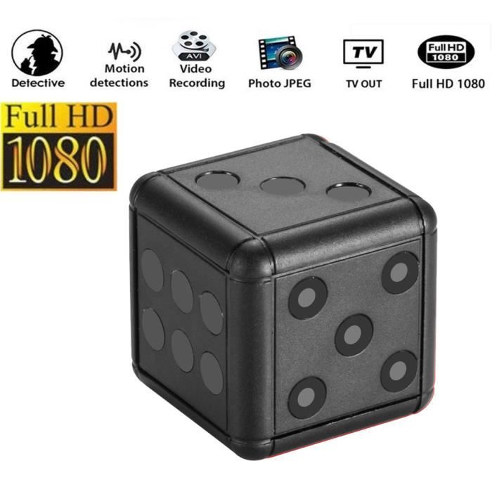 1080P HD CAMERA MINIATURE - CAMERA ESPION avec vision nocturne caméra de sport de détection de mouvement enregistreur vidéo noir