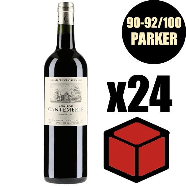 X24 Château Cantemerle 2016 Rouge 75 cl AOC Haut-Médoc 5éme Cru Classé Vin Rouge