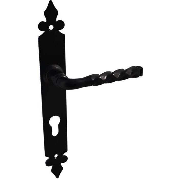 Poignée de porte Lys noir rehaussé