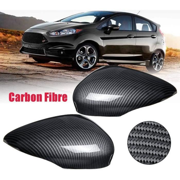 Voiture aile porte en Fiber de carbone rétroviseur couverture garniture étui pour pour Ford Fiesta Mk7 2008 2009 2010 20*YI17212