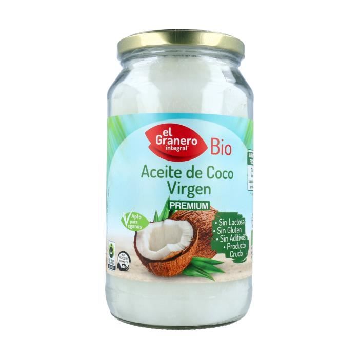 EL GRANERO INTEGRAL - Huile de coco vierge biologique de première qualité 1 L de huile