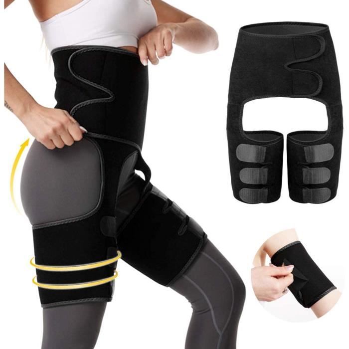 CEINTURE DE FORCE Pahajim Ceinture de Sudation Gaine Amincissante Ventre Plat Femme Homme 3 en 1 Waist Thigh Trainer Femme Co403