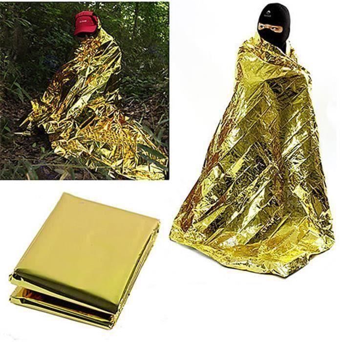 Étanche de survie Foil thermique premier sauvetage aide Blanket 160cmx210cm A61082