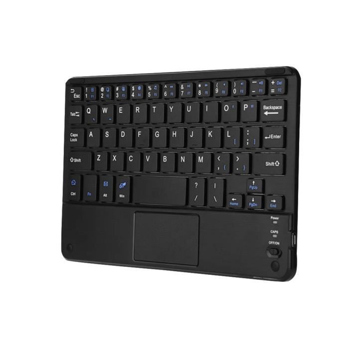 Clavier sans fil, mini clavier sans fil ultra-fin avec pavé tactile et commutateur à ciseaux 'X' pour tablette PC Android sous
