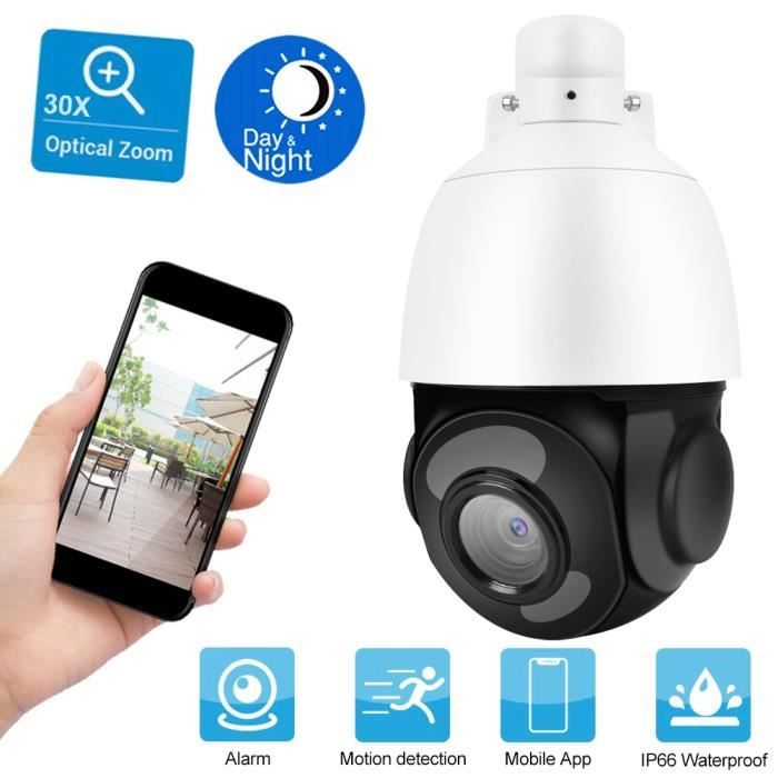Caméra de Dôme à Zoom Optique IP Réseau Ultra HD PTZ 5MP 30X pour ONVIF(AU 100-240V)