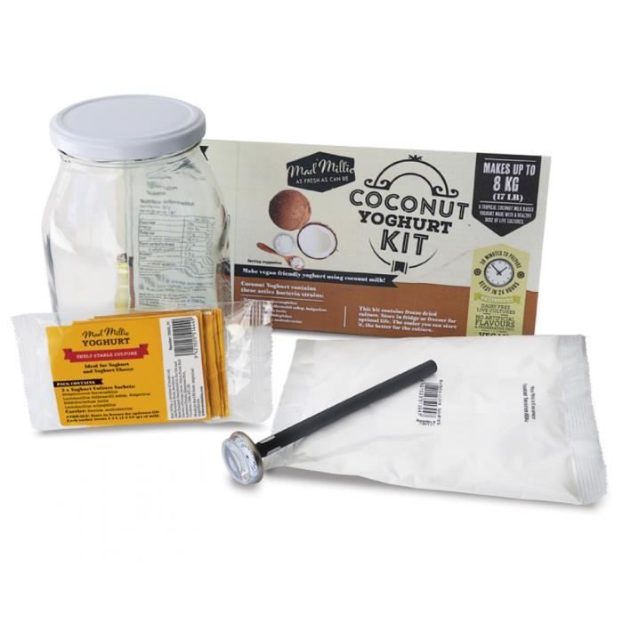 Kit Yaourts à la noix de coco - Mad Millie - Permet la fabrication de 10 L kg de yaourts