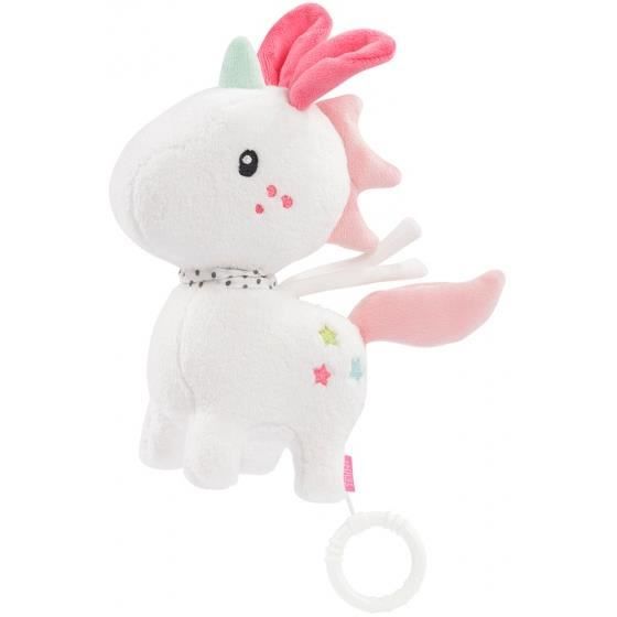 Boîte à musique Aiko & Yuki licorne 20 cm blanc