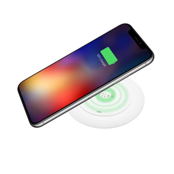Chargeur de téléphone sans fil rapide FIXED Pad, 10W, blanc