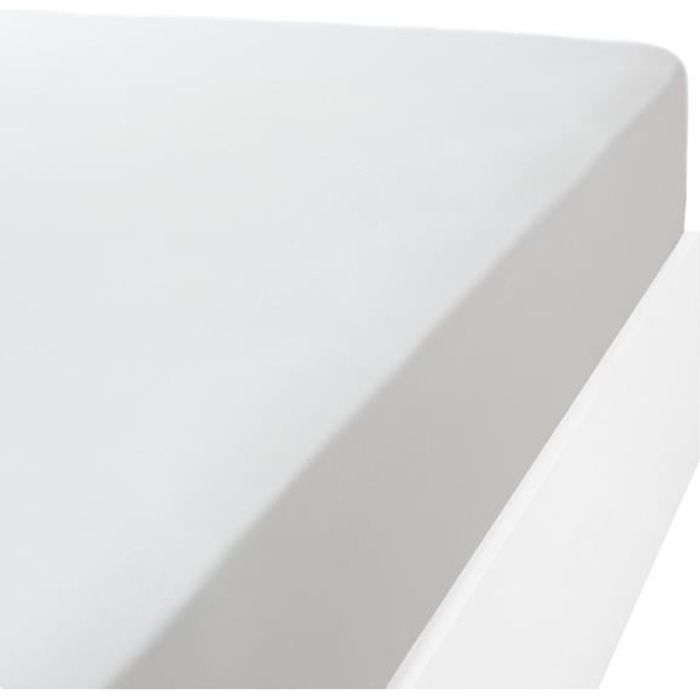 LINANDELLE - Drap housse coton jersey extensible DOUCEUR - Blanc - 120x190 cm