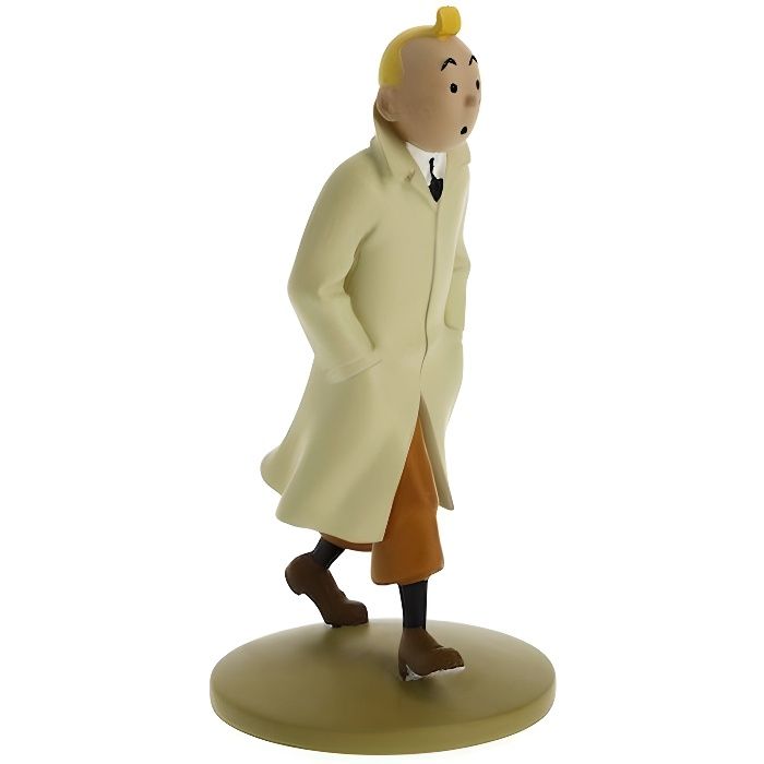 Figurine de collection Tintin marchant en trench 12cm Moulinsart 42190 (2015)