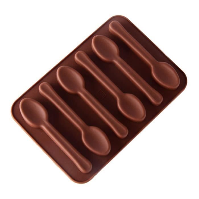 Mini Moule en Silicone cuillère - Plateau en Silicone pour Moule à pâtisserie Madeleine en Silicone Bakeware 6s a