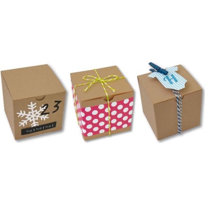 D.I.Y WITH TOGA 6 Boites Cubes Kraft