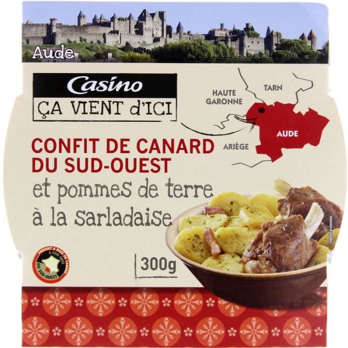 Confit de canard du Sud-Ouest et pommes de terre à la sarladaise - 300g
