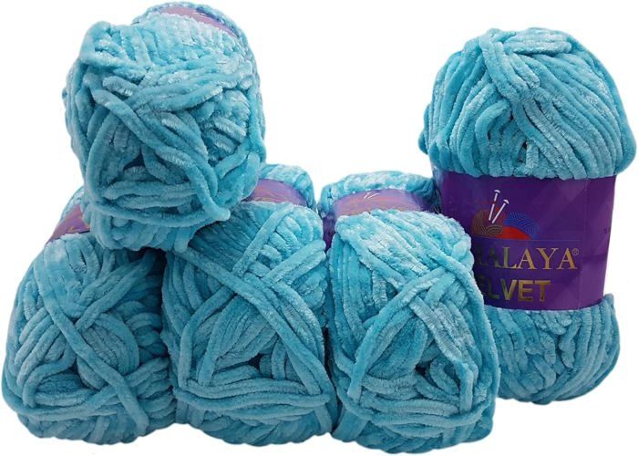 chenille Himalaya Velvet Lot de 5 pelotes de laine à tricoter en micro-polyester pour bébé 500 g