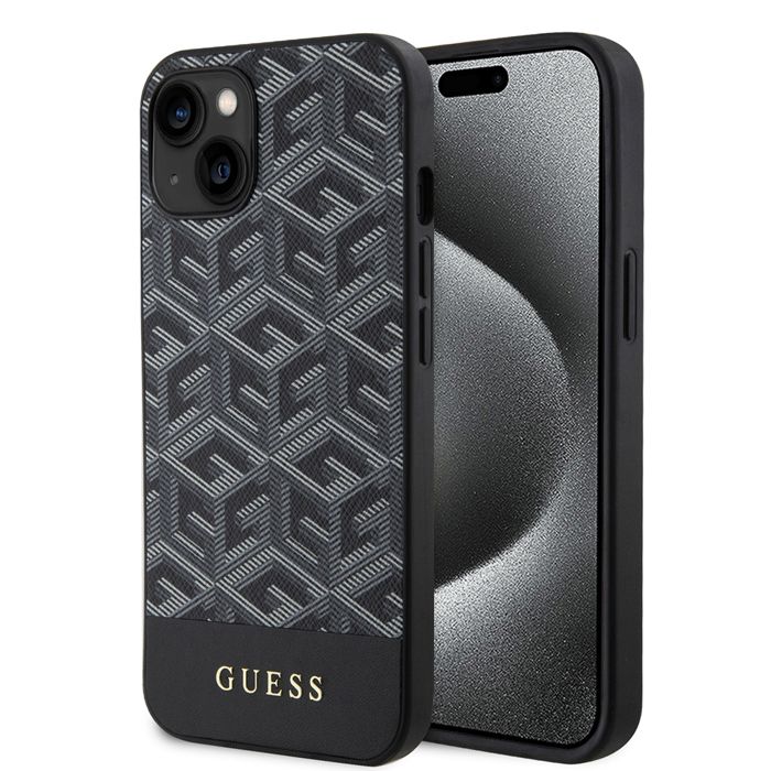 Coque pour iPhone 15 / iPhone 14 / iPhone 13 Guess GCube Stripes MagSafe GUHMP15SHGCFSEK - vue 4