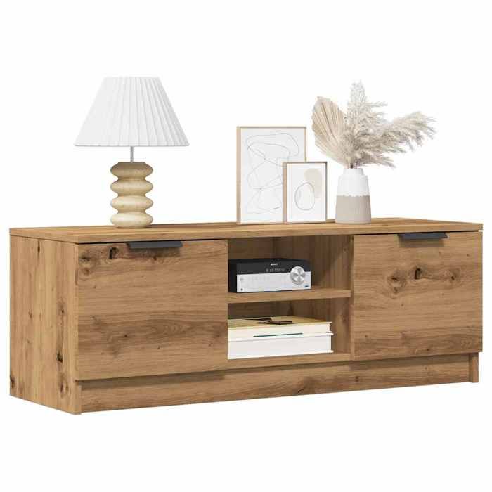vidaXL Meuble TV chêne artisanal 102x35x365 cm bois dingénierie 856859