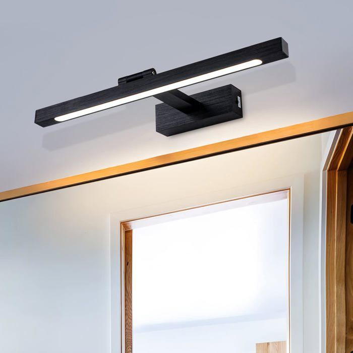 Appliques murales LED pour salle de bain 3 couleurs changeantes lumière noire pour miroir 8W pour salle de bain et salon