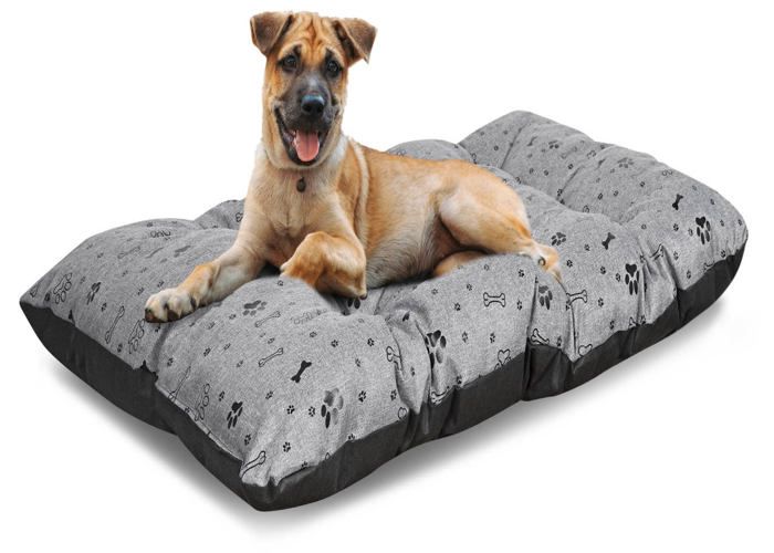 Comparer les prix de Coussin pour chien PRESTIGE 100x70 cm imperméable os noir