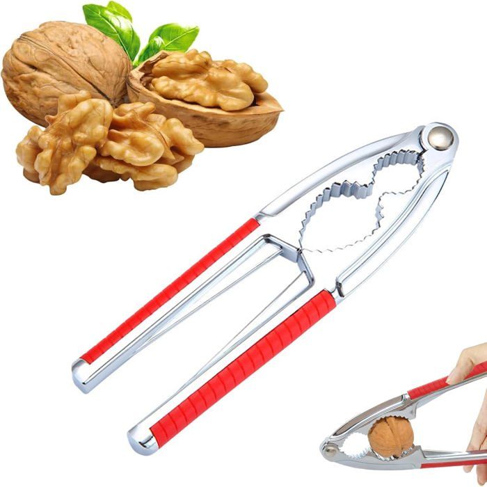 Lot De 2 Casse-noix En Métal - Poignée Antidérapante, Pour Noix, Noisettes, Amandes, Châtaignes - 7