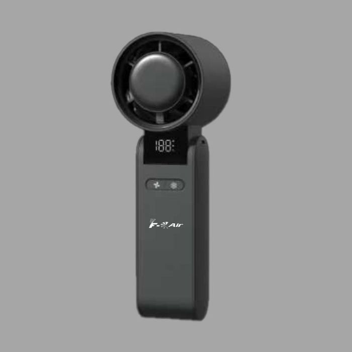 Ventilateur portatif - F-BRIGHT - Rechargeable 4000 mAh - 4 vitesses - Design pliable - Écran numérique - F Bright