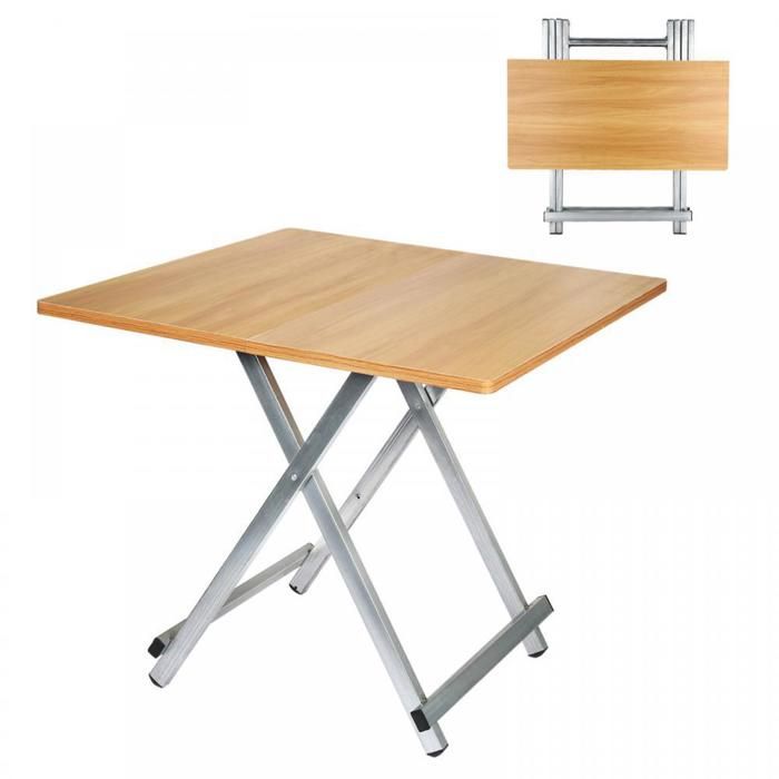 B.LIVEM Table Pliable de Jardin Bureau Simple Basse Table à Manger Meuble de Terrasse Patio Balcon Extérieur 60×60×52cm