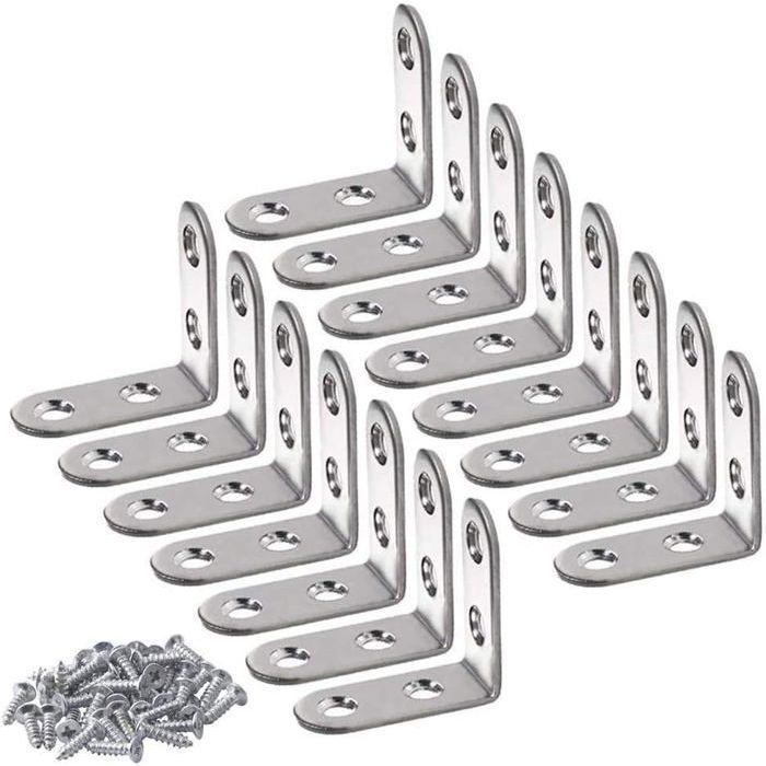 Petit Lot D'équerres En Inox 30x30mm, Idéal Pour Vos Fixations En Angle !