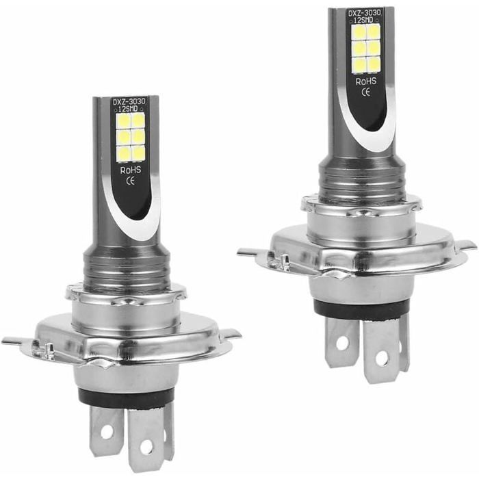 Lot de 2 ampoules de phares LED H4 dans une boîte lampe LED pour voiture 50 W/14 000 lm/IP68 étanche feu antibrouillard 2 lL318