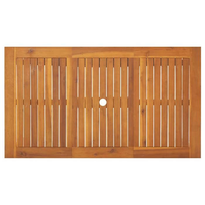 Table de jardin en bois dacacia - WIENS - 140x80x74 cm - Bois dacacia massif - Finition à lhuile