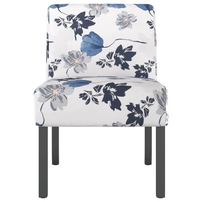 Bleu Fauteuil de relaxation - SOLOMON - 1 PLACE - CHAISE TV - sans accoudoirs bleu tissu avec fleurs FF244