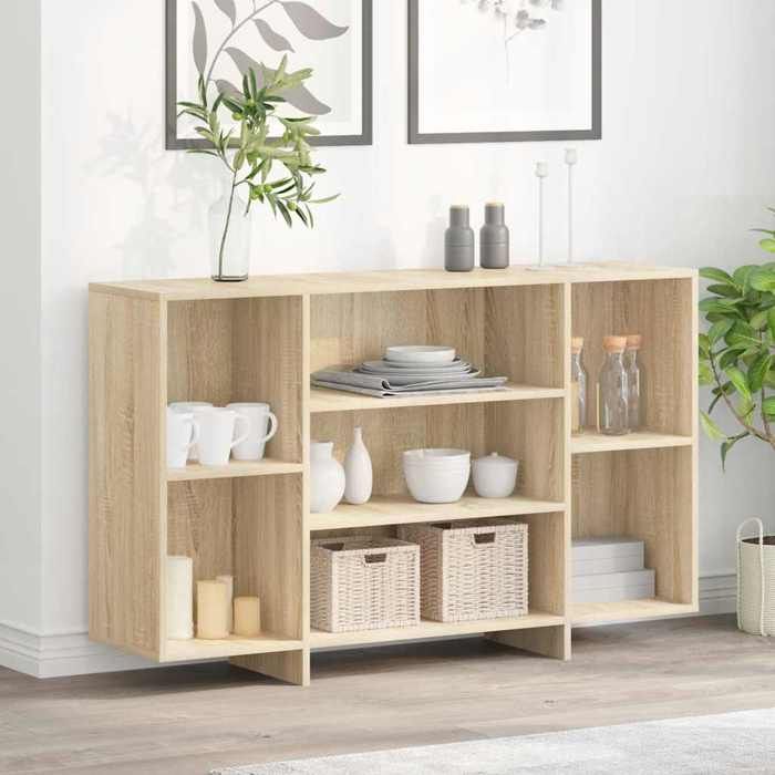 SALE 2026 Armoire/Cabinet à tiroirs Beige - Buffet chêne sonoma 120x30x75cm - bois dingénierie PRO142822751