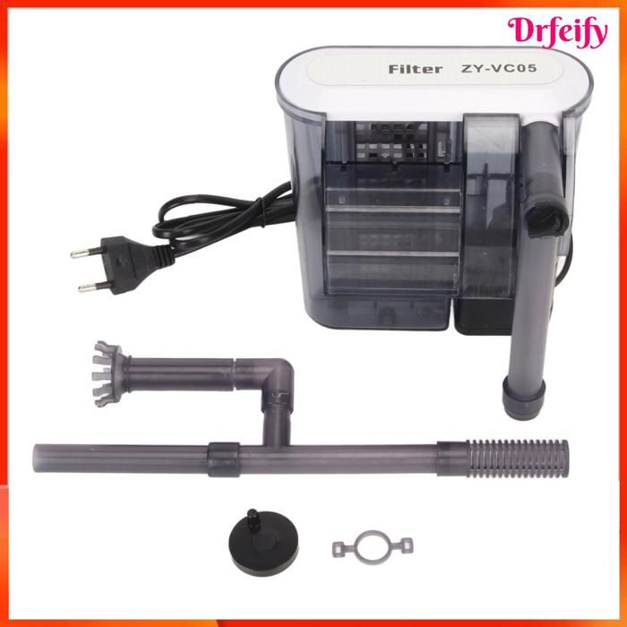 Akozon filtre pour aquarium (Prise UE 220V) Filtre Suspendu Pour Aquarium Filtre Suspendu Pour animalerie eau Prise UE 220V