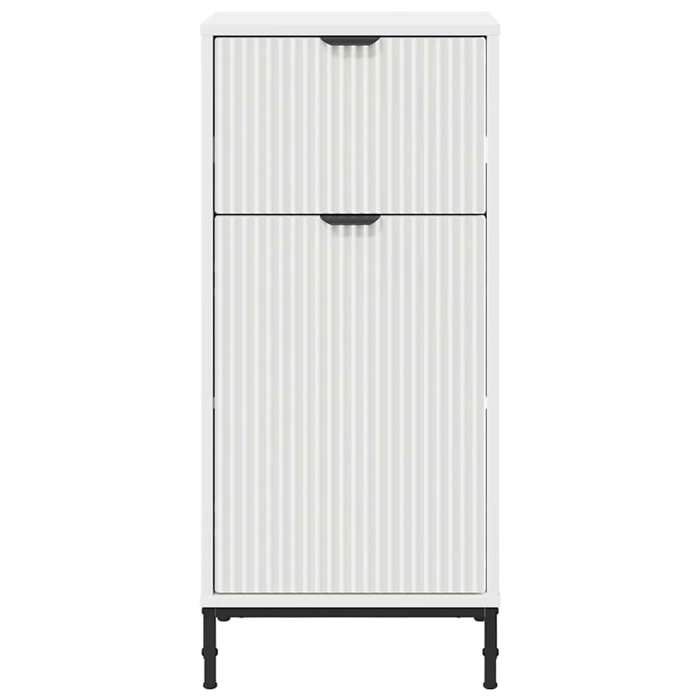 Elégant Armoire de salle de bain Blanc - Cabinet de salle de bain Blanc brillant 39 5x36x88cm PRO4517223651229