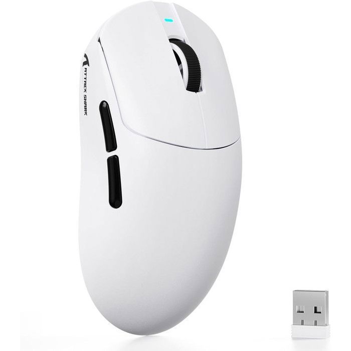 ATTACK SHARK X8 SE Souris Gaming sans Fil Ultra Légère 55g Capteur PAW3311 25 000 DPI Pilote Web pour PC/Mac- Blanc