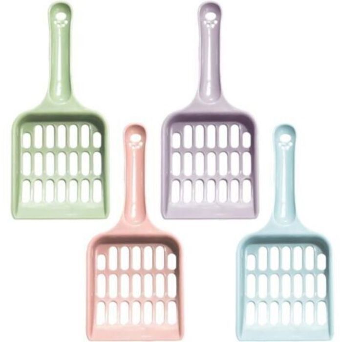 4 Morceaux De Pelle De Litière pour Chats Pelles De Chats en Plastique Pelle De Litière De Chat Grille