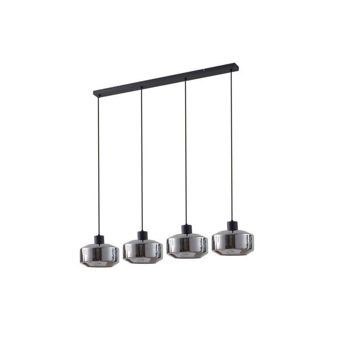 Suspension - Lindby - lampe suspendue - Verre - 115 x 22 x 12 cm - gris fumée transparent noir mat Suspension - Lindby - lampe suspendue - Verre - 115 x 22 x 12 cm - gris fumée transparent noir mat