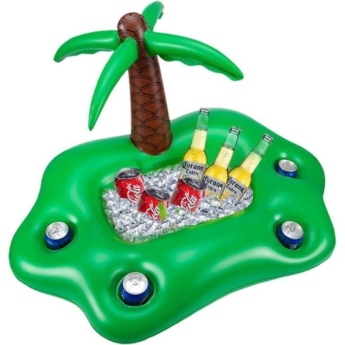 PVC palmier bar de glace gonflable boisson de leau tasse plateau décoration de fête 90x50cm