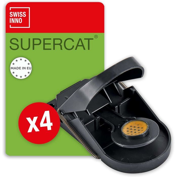 Piège à Souris - Tapette Souris - Efficace + avec Appât au Beurre de Cacahuète - Capture Rapide - Utilisation Intérieure
